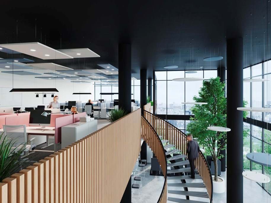 Akustik Deckensegel Ecophon Solo in verschiedenen Formen, Formaten und Farben